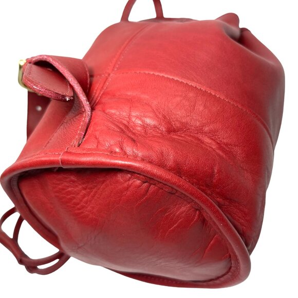 VINTAGE COACH 9984 Red Bixby Sling Bucket Bag Handbag made in USA… - Picture 4 of 10